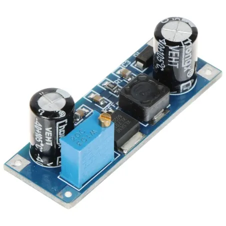 Modul coborâre tensiune step-down 1.25...20V/0.8A, protecție scurtcircuit, reglabil cu potențiometru  - 1
