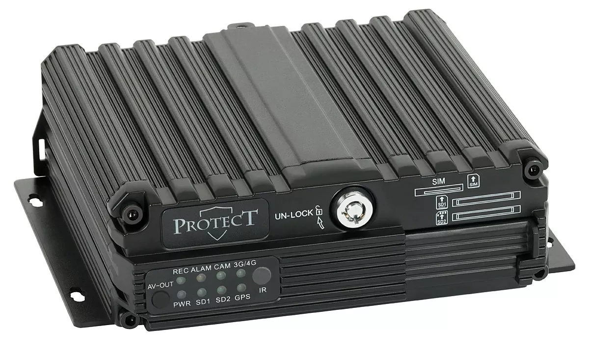 DVR auto 4 canale Protect 316 1080p, H.265, 25 fps, 2×card SD, GPS,4G, RJ-45