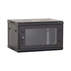 Rack perete 6U 19' 600x450, capacitate incarcare 80 Kg, negru - ASYTECH Networking ASY-6U-6045W - 1