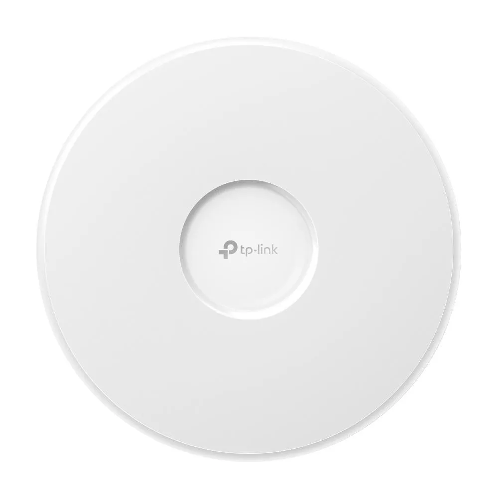 "Omada BE9300 Ceiling Mount Tri-Band Wi-Fi 7 Access Point PORT: 1×2.5G RJ45 Port SPEED:574Mbps at 2.4 GHz + 2880 Mbps at 5 GHz