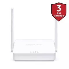 Router Wireless Mercusys N 300 Mbps, MW301R; Standarde Wireless: IEEE 802.11n, IEEE 802.11g, IEEE 802.11b, Frecventa: 2.4 - 2.48