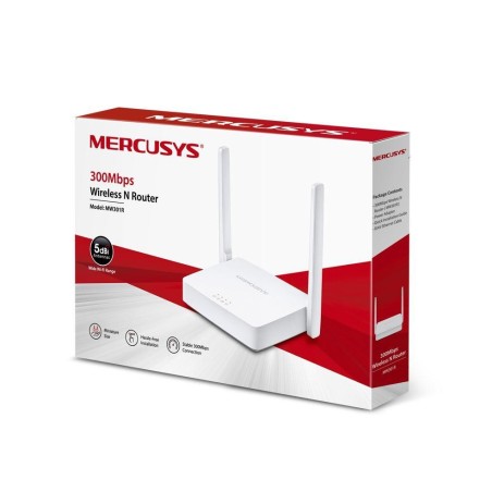 Router Wireless Mercusys N 300 Mbps, MW301R, Standarde Wireless: IEEE 802.11n, IEEE 802.11g, IEEE 802.11b, Frecventa: 2.4 - 2.48