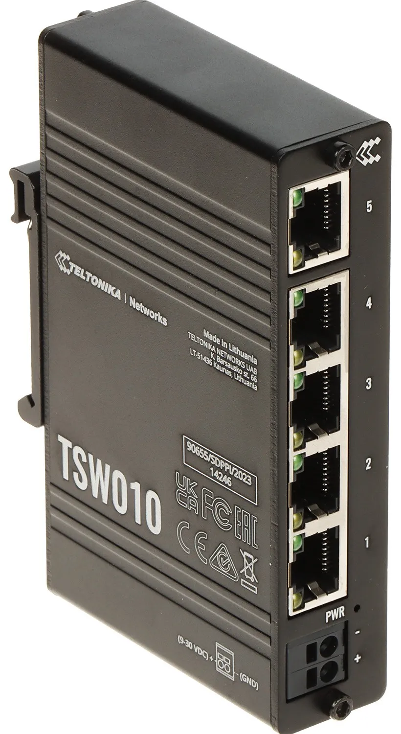Switch 5 port Teltonika TSW010 industrial montaj DIN