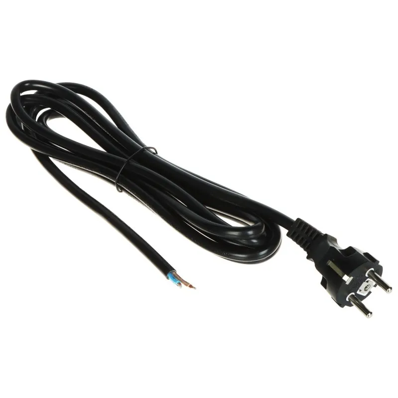 Cablu alimentare 3m cu stecher CEE7/7 3x1.5mm² negru