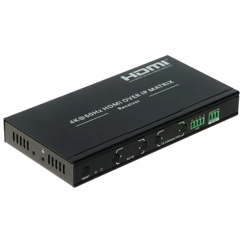 Receiver matrice 5x5 HDMI 2.0 4K over IP + 2xI/O + RS-232 HDMI-EX122E-RX