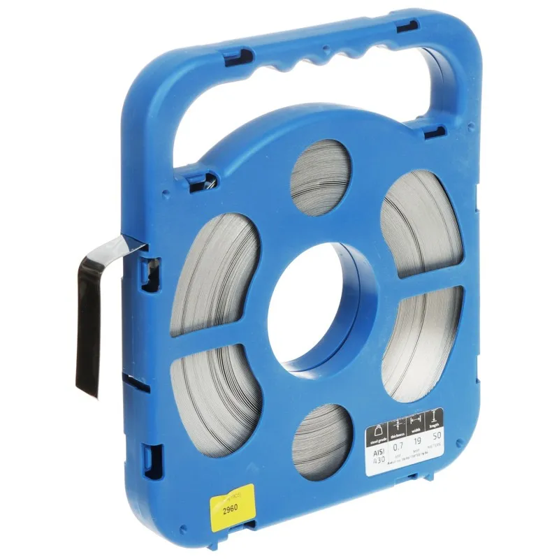 Bandă din oțel inoxidabil AISI 430 19x0.7mm, 50m, cu dispenser