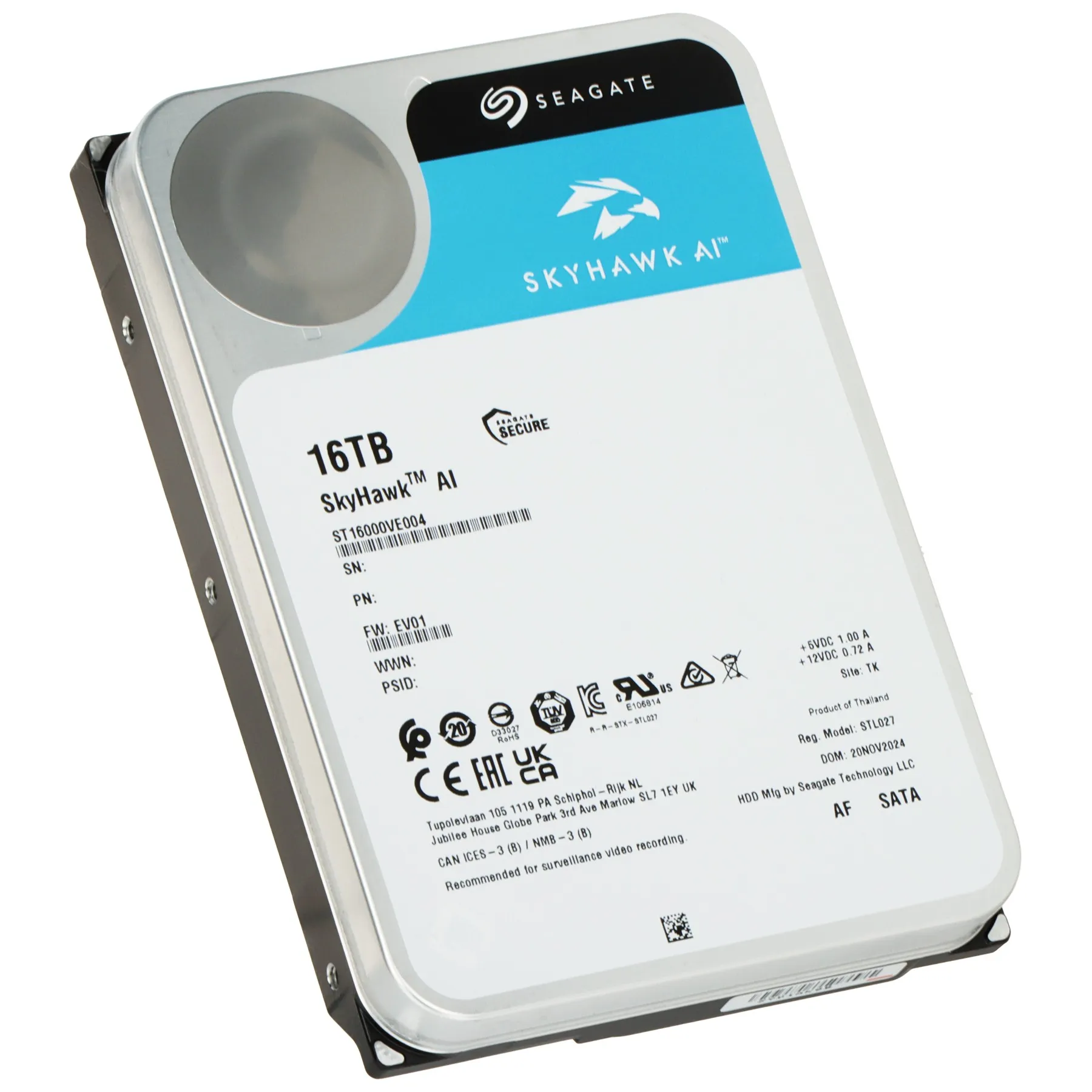 Hard disk supraveghere ST16000VE004 16TB 24/7 SkyHawk AI SEAGATE