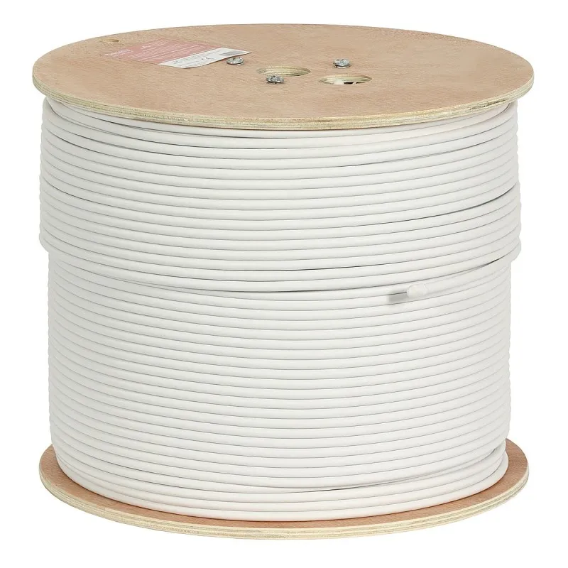 Rolă 500m cablu coaxial TV/satelit LSOH Triset 302 Dca class A+ 1.02/4.6/7.0 ecranare 110 dB