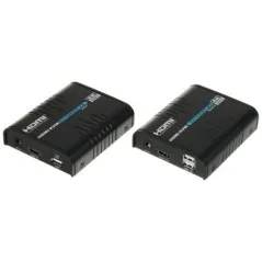 Extender HDMI 4K pe UTP/FTP Cat.5/5E/6 max. 200m, suportă USB 2.0 și KVM - 18 Gbps, protecție supratensiune