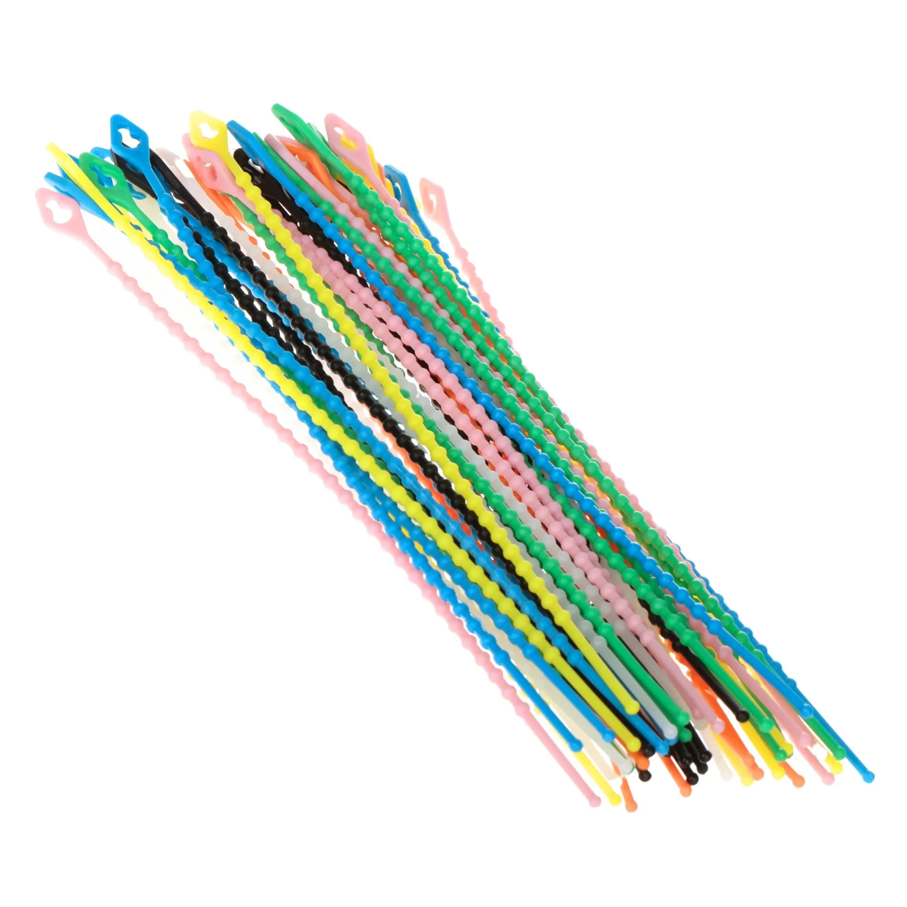 Coliere rapide/șoricei plastic 180x2.9mm pachet 50 bucăți colorate Bradas