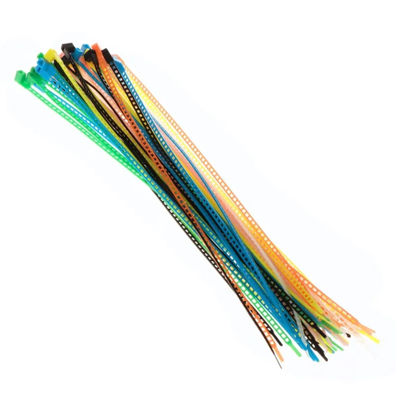 Coliere rapide/șoricei plastic 300x3.6mm pachet 50 bucăți colorate Bradas