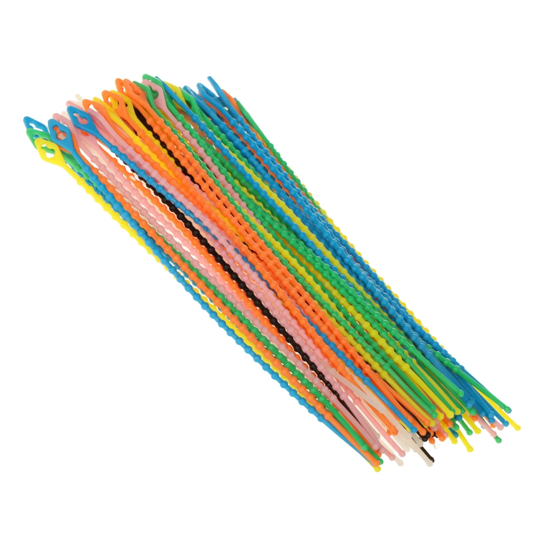 Coliere rapide/șoricei plastic 180x2.9mm pachet 100 bucăți colorate Bradas