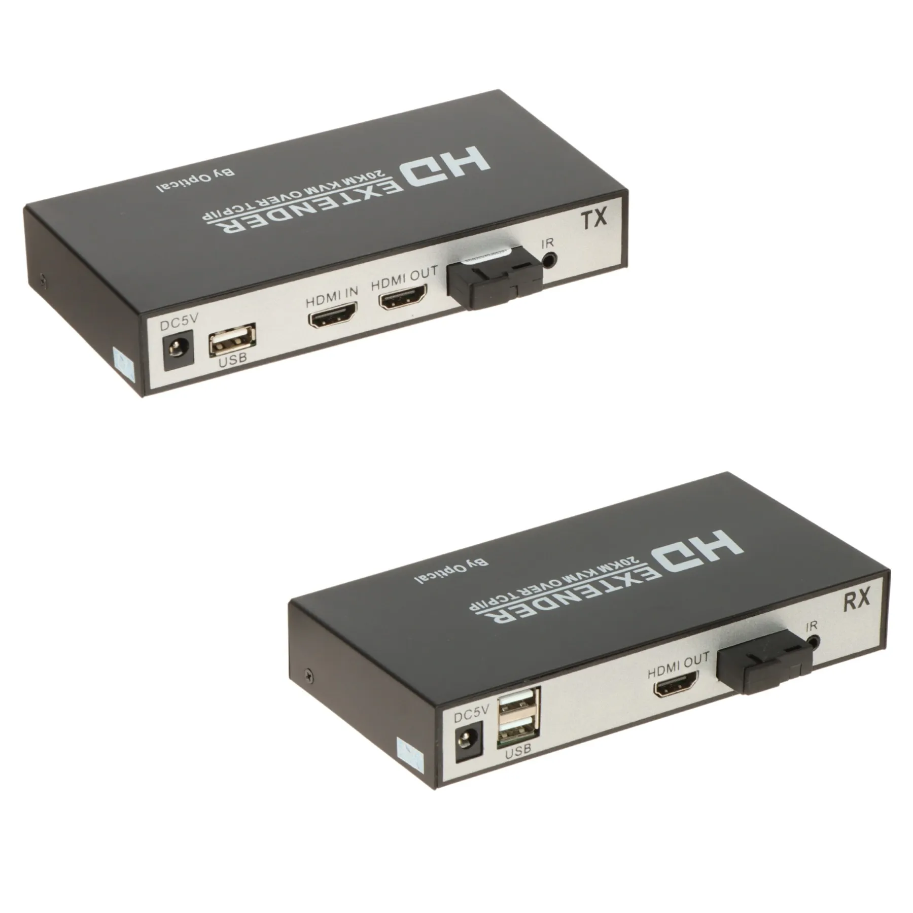 Set extender HDMI, IR, USB pe fibră optică FullHD 20km