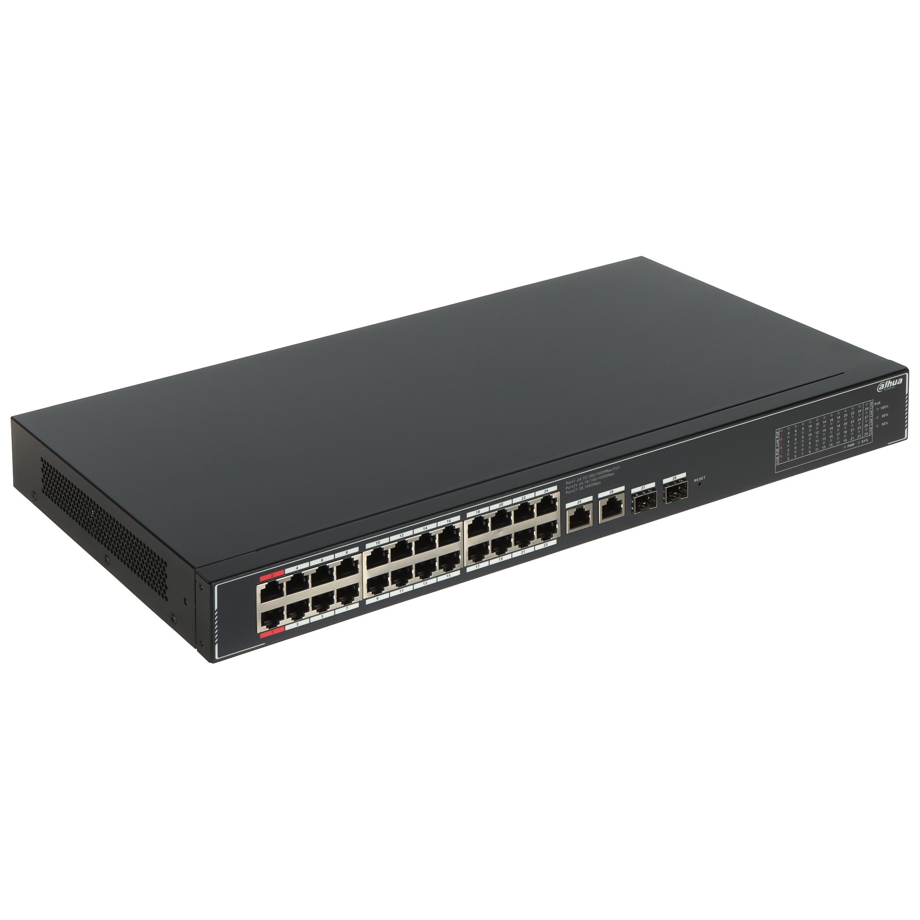 Switch POE SG4028LP CU 24 PORTURI + 2X UPLINK + 2X SFP DAHUA
