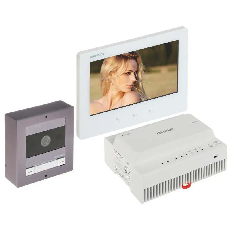 Set videointerfon DS-KIS704EY/ALUMINUM Hikvision