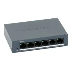 Switch PoE 4 porturi + 2x uplink 10/100Mbps Hikvision DS-XS0106-P 45W HIKVISION - 1