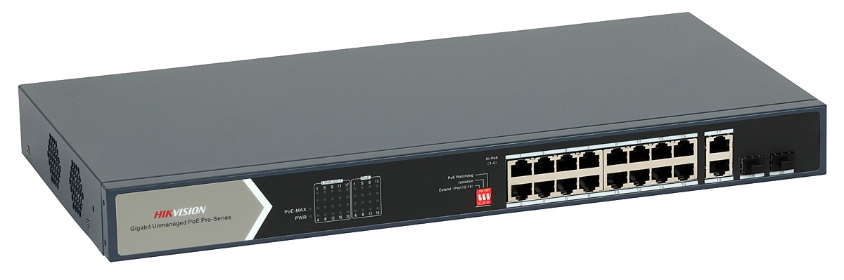 Switch PoE 18 porturi + uplink 2xSFP gigabit Hikvision DS-3E0520HP-E 225W