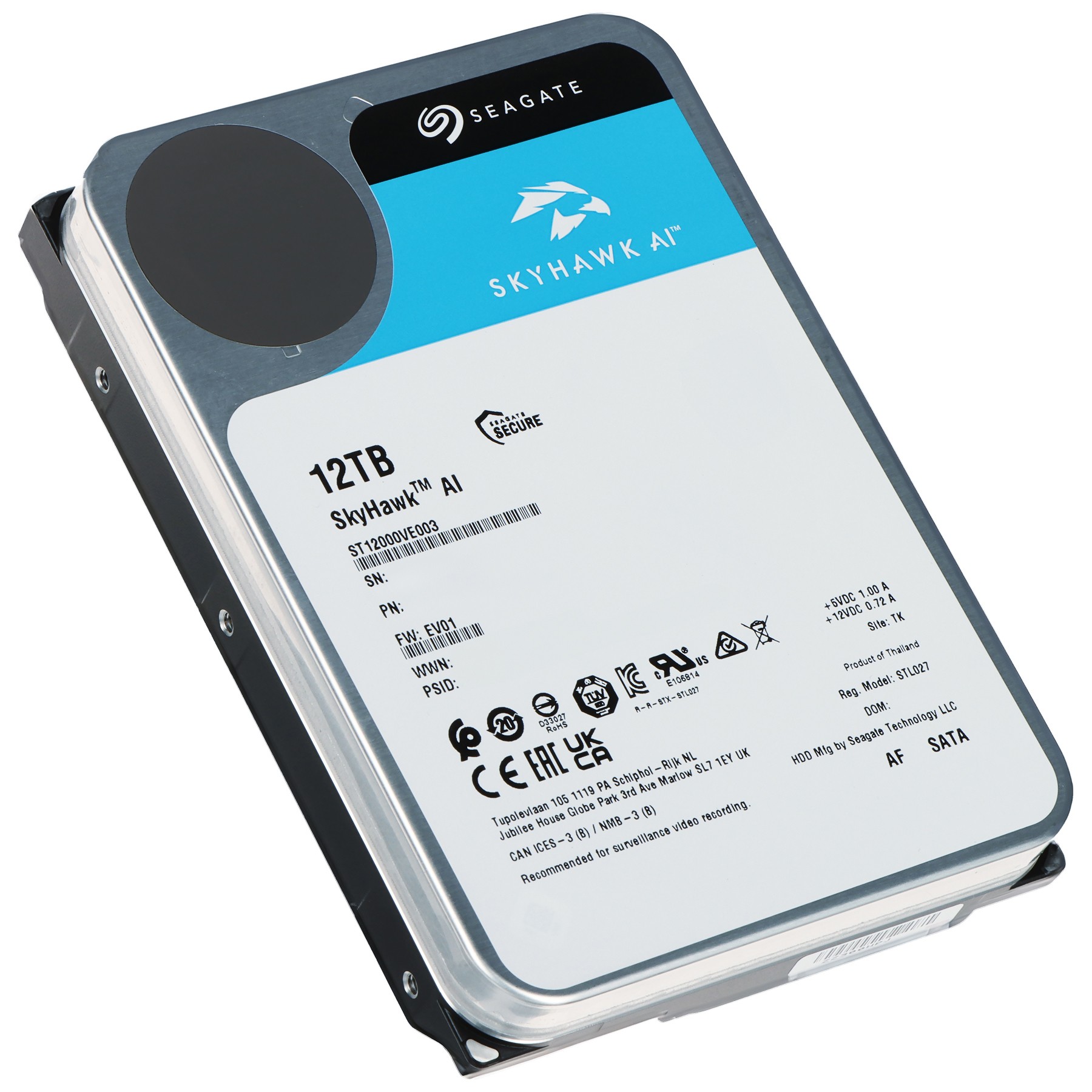 Hard disk supraveghere ST12000VE003 12TB 24/7 SkyHawk AI SEAGATE