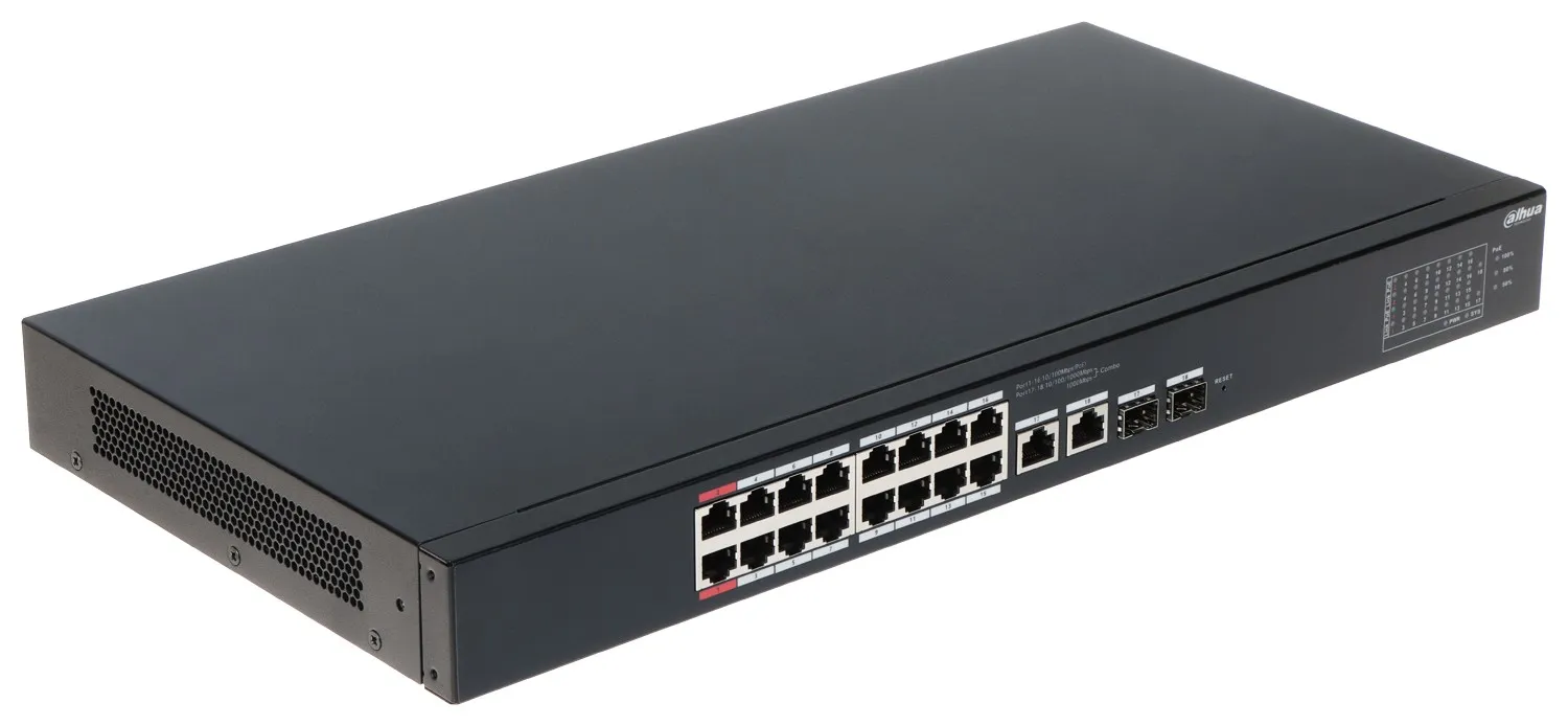 SWITCH POE CS4218-16ET-190 CU 16 PORTURI + 2X UPLINK + 2X SFP DAHUA