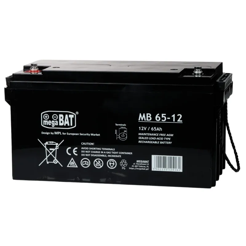 Acumulator UPS 12V/65Ah AGM 350x160x179mm megaBAT