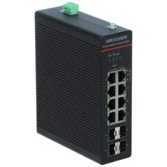 SWITCH INDUSTRIAL POE DS-3T1512HP-SI-8P4F/NOPOWER CU 8 PORTURI SFP Hikvision