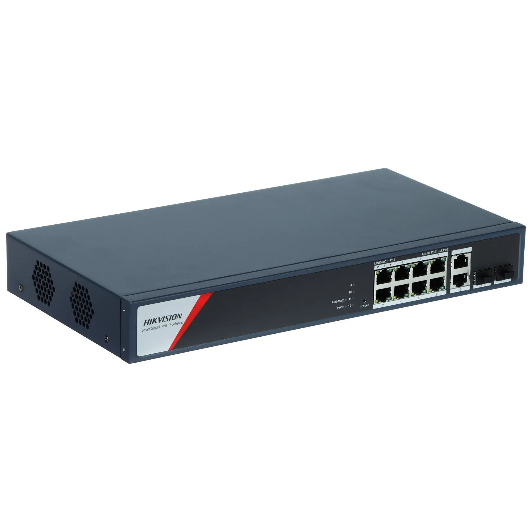 SWITCH POE DS-3E1512HP-SI-8P2T2F CU 8 PORTURI + 2X UPLINK + 2X SFP Hikvision