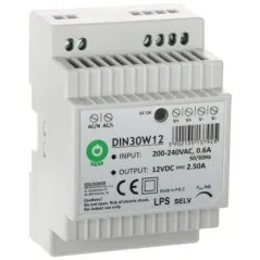 Sursă alimentare 12V/2.5A 30W DIN30W12 POS montaj șină DIN POS - 1