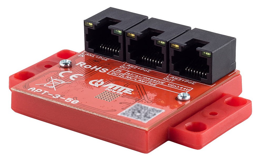 Switch extender PoE gigabit ATTE APT-3-50 (3 porturi, 802.3at, 10/100/1000 Mbps)