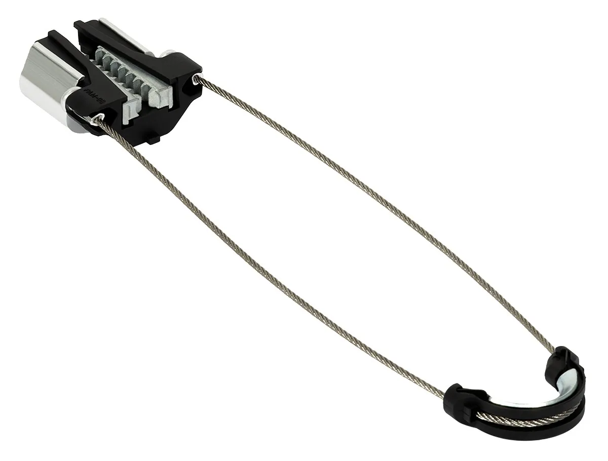 Clemă de tensionare pentru cabluri cu fibră optică cu cablu de transport (3-6 mm) I-06.PAT