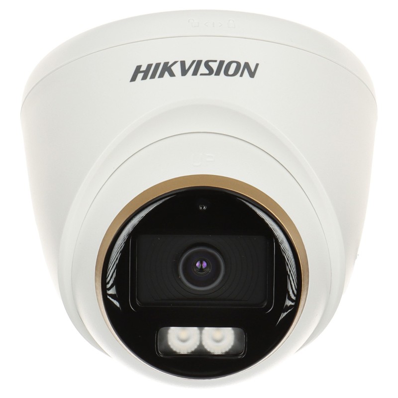 ColorVu, Dual Light - Camera analog 2MP, lentila 2.8mm, IR 40m, WL 40m, TVI/AHD/CVI/CVBS, Mic. - HIKVISION DS-2CE72DF3T-LFS-2.8m