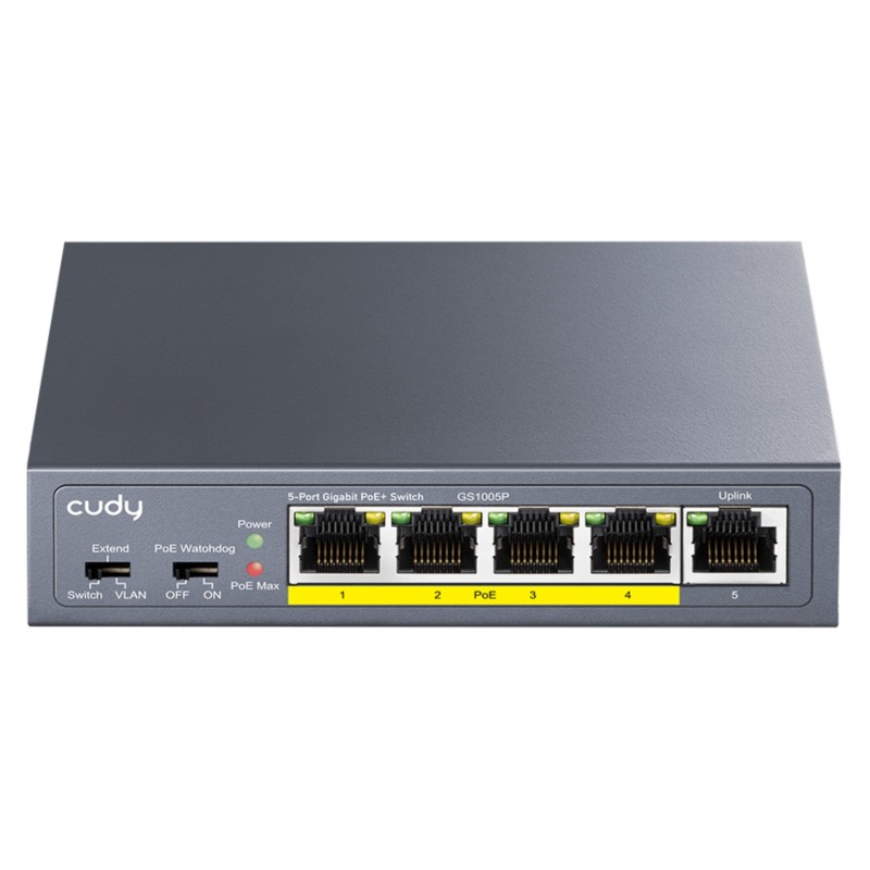 Switch PoE GS1005P cu 4 porturi + 1X uplink Cudy