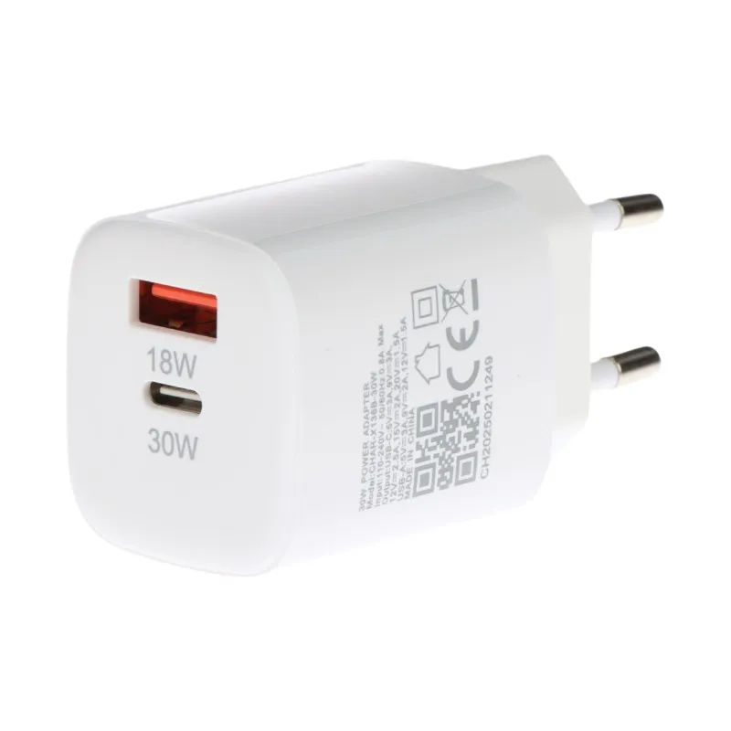 Încărcător USB Alb 30W Quick Charge 3.0