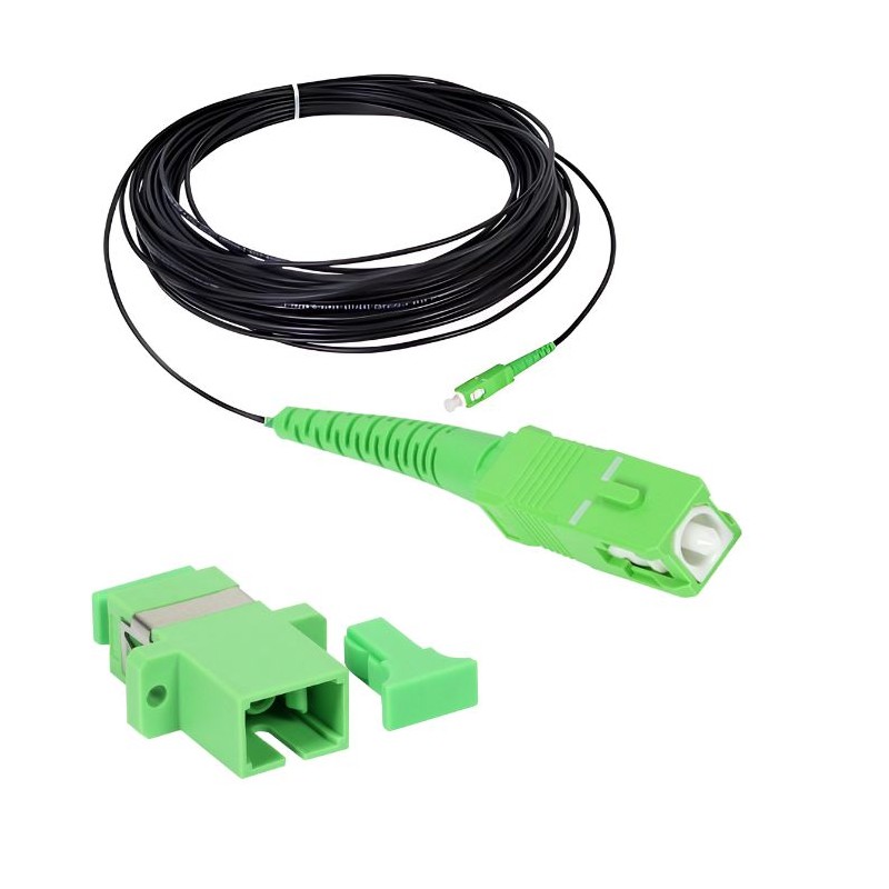 Kit prelungire fibră RDS de exterior 190m patchcord+cupla SC/APC verde