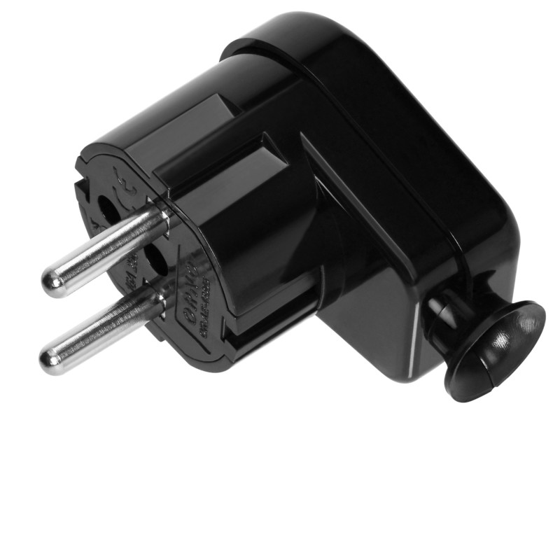 Ștecher schuko unghiular Orno 16A negru OR-AE-13305/B Orno