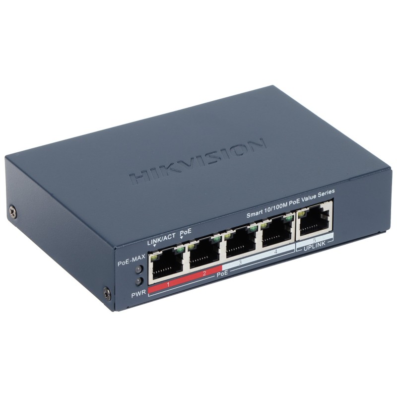 Switch PoE DS-3E1105P-EI/M-V2 cu 4 porturi + 1X uplink Hikvision