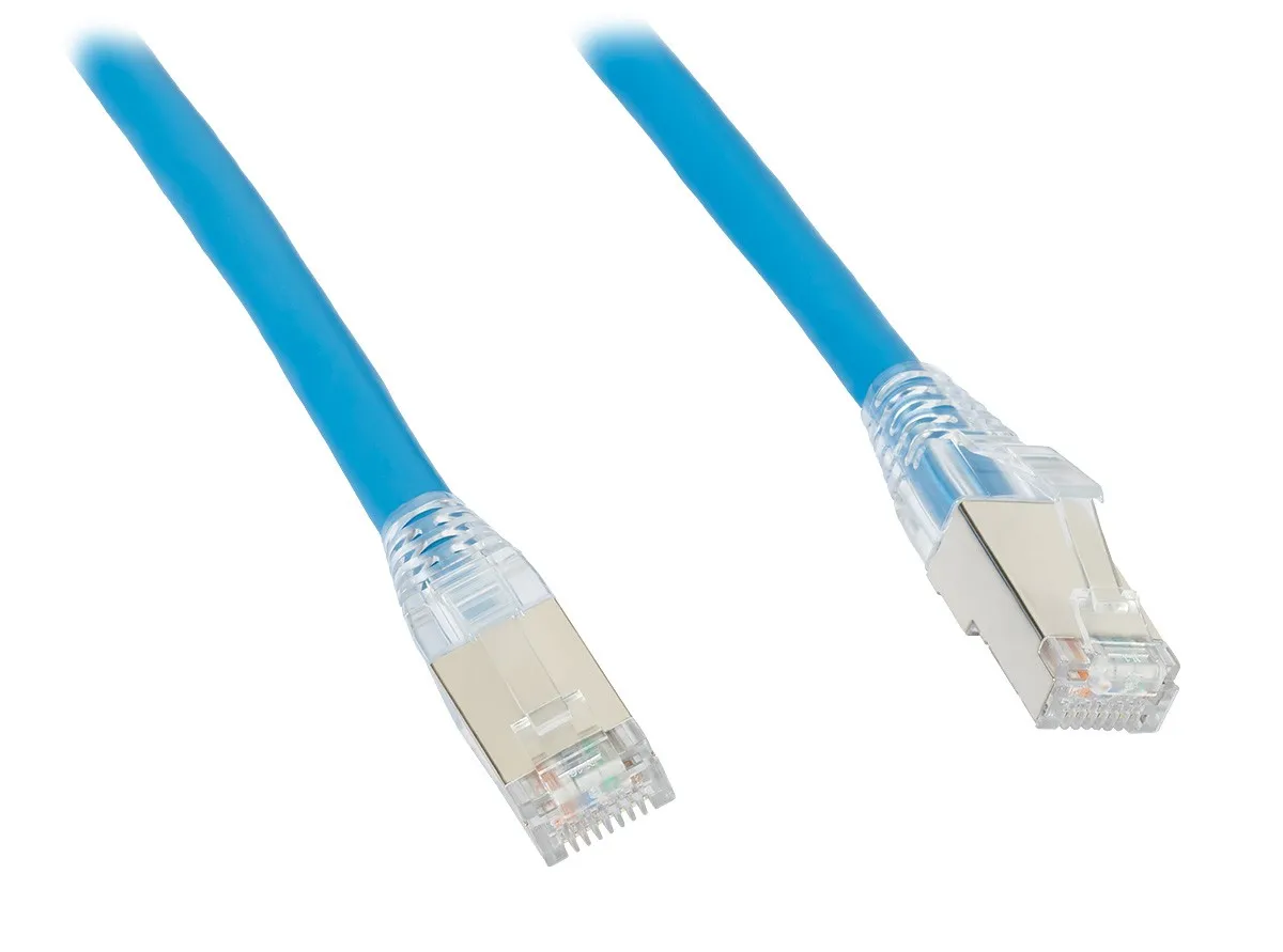 Patchcord S/FTP Cat6A 0.5m, albastru