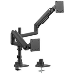 Suport Birou Brateck-LDT69-C024P pentru Monitoare 17-49 inch, Arc Gaz, Încărcare 20kg/Ecran, Negru, Reglabil, Montare VESA BRATE