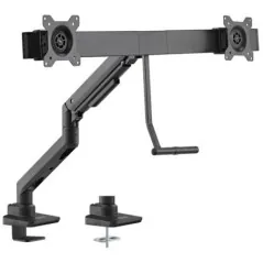 Suport de birou Brateck LDT69-C022 pentru două monitoare 17-32 inch, capacitate 9kg/monitor, arc cu gaz, montare VESA, negru BRA