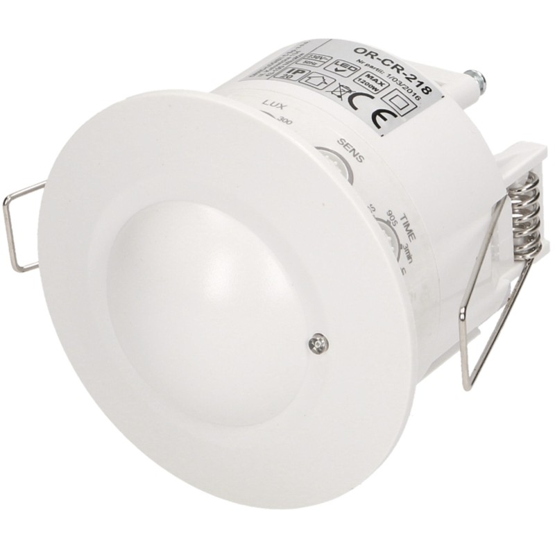 Detector mișcare PIR +microunde cu releu montat în tavan fals 230V Orno OR-CR-218