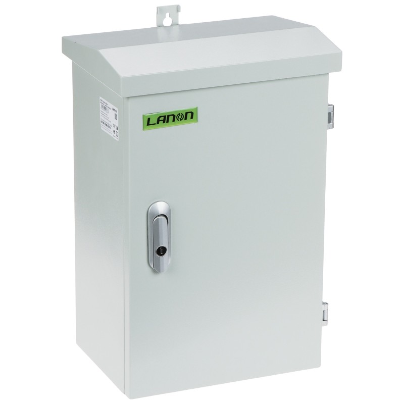 Carcasă cu montaj stâlp de exterior cu siguranțe și ventilator 424x285x205 mm LANON
