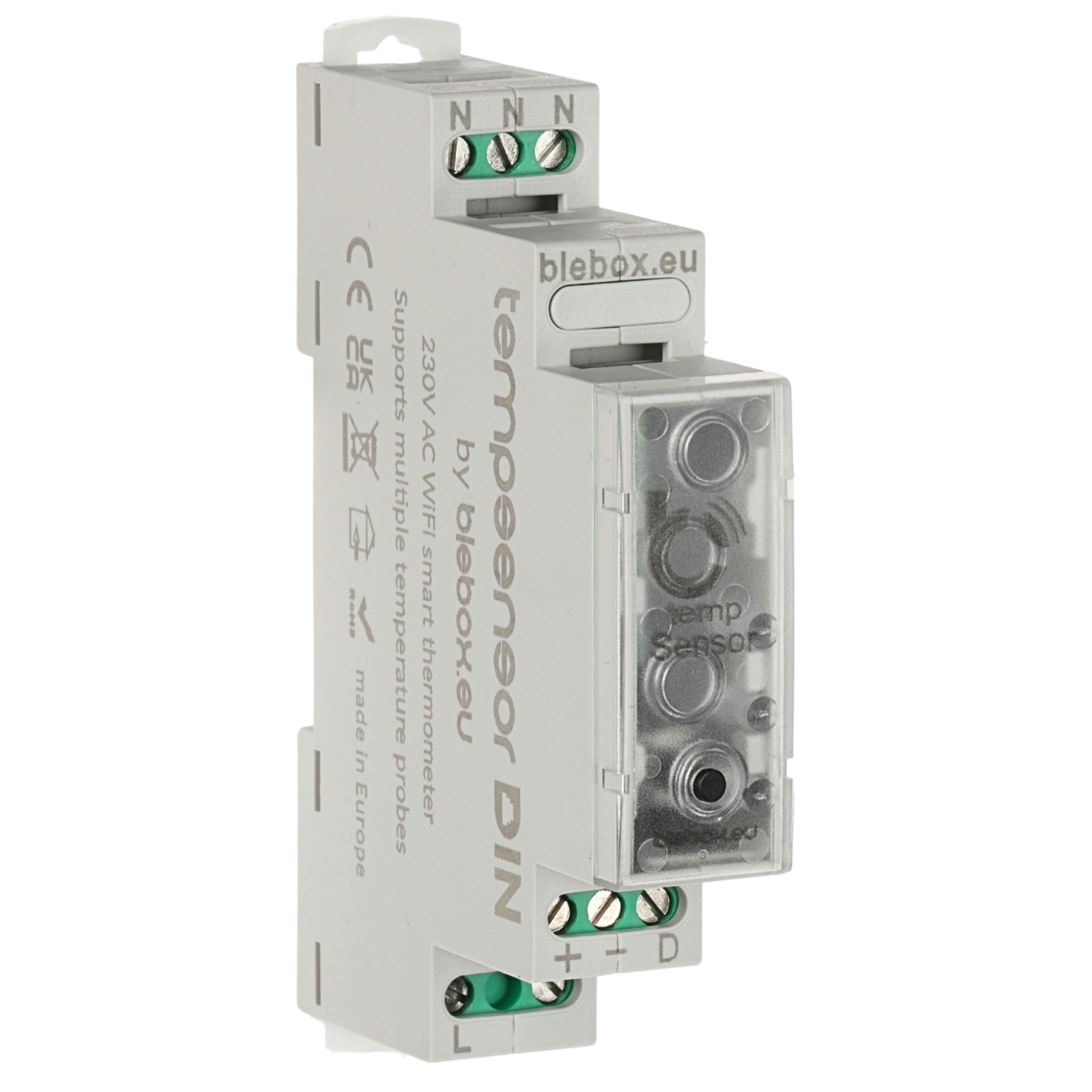 Senzor temperatura WiFi montaj șină DIN TEMP-SENSOR-DIN BleBox