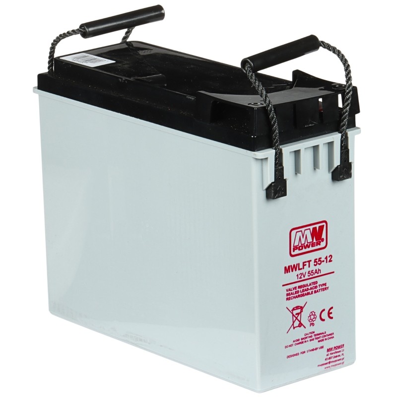MW Power 12V/55Ah AGM MWLFT 1/2 M6 277x106x222mm