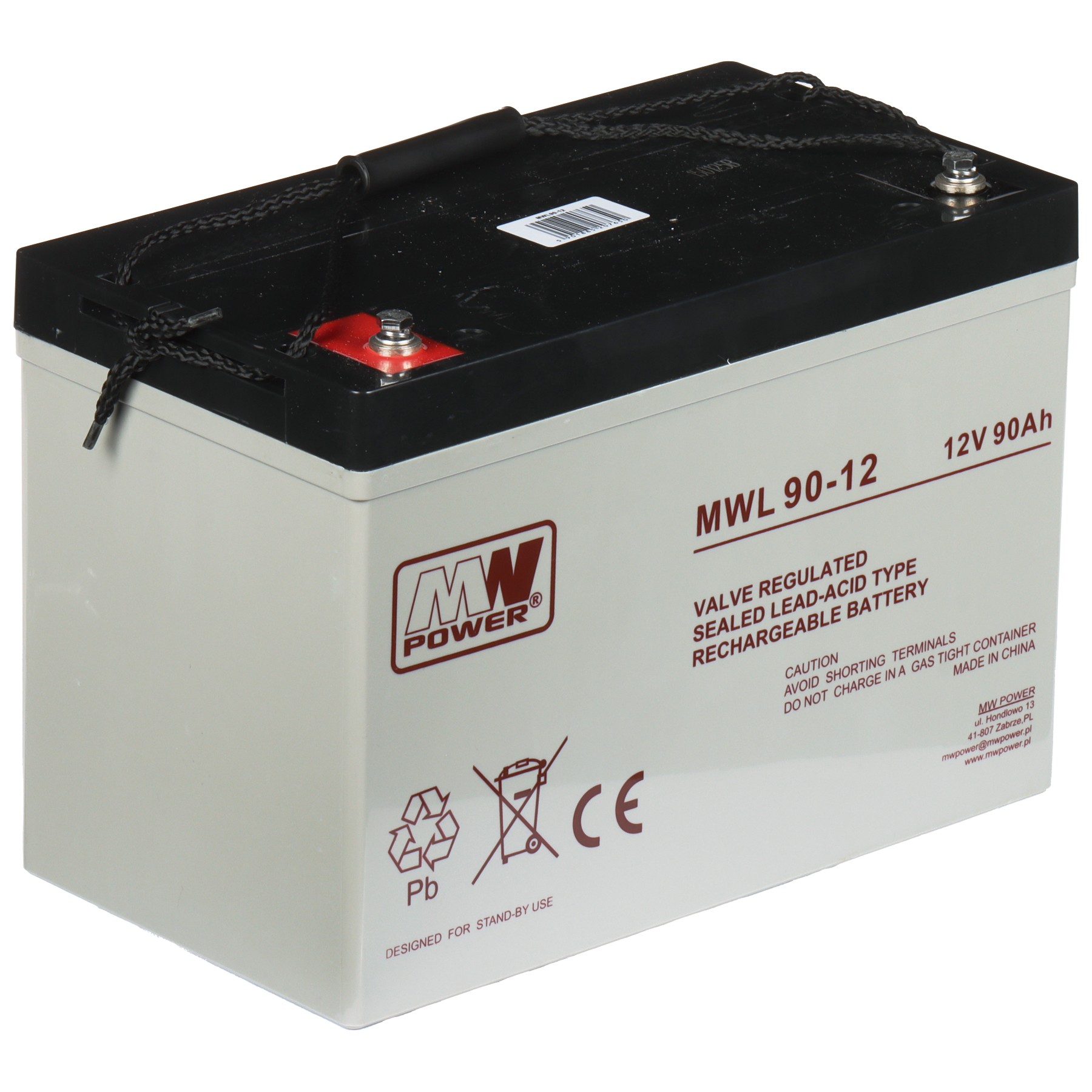 Acumulator 12V/90Ah AGM MW POWER 307x169x216mm M6