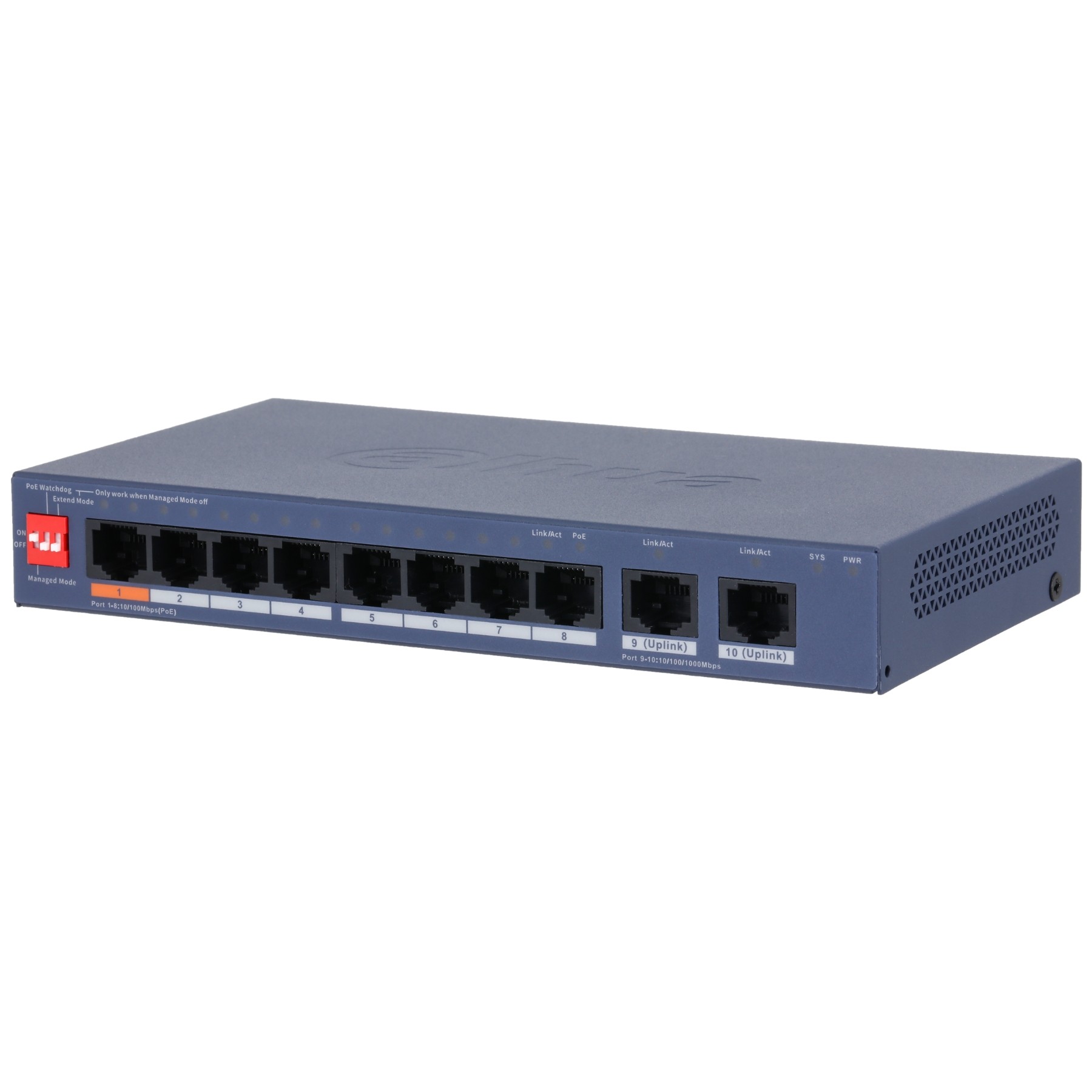 SWITCH POE CS4010-8ET2GT-60 CU 8 PORTURI + 2X UPLINK DAHUA