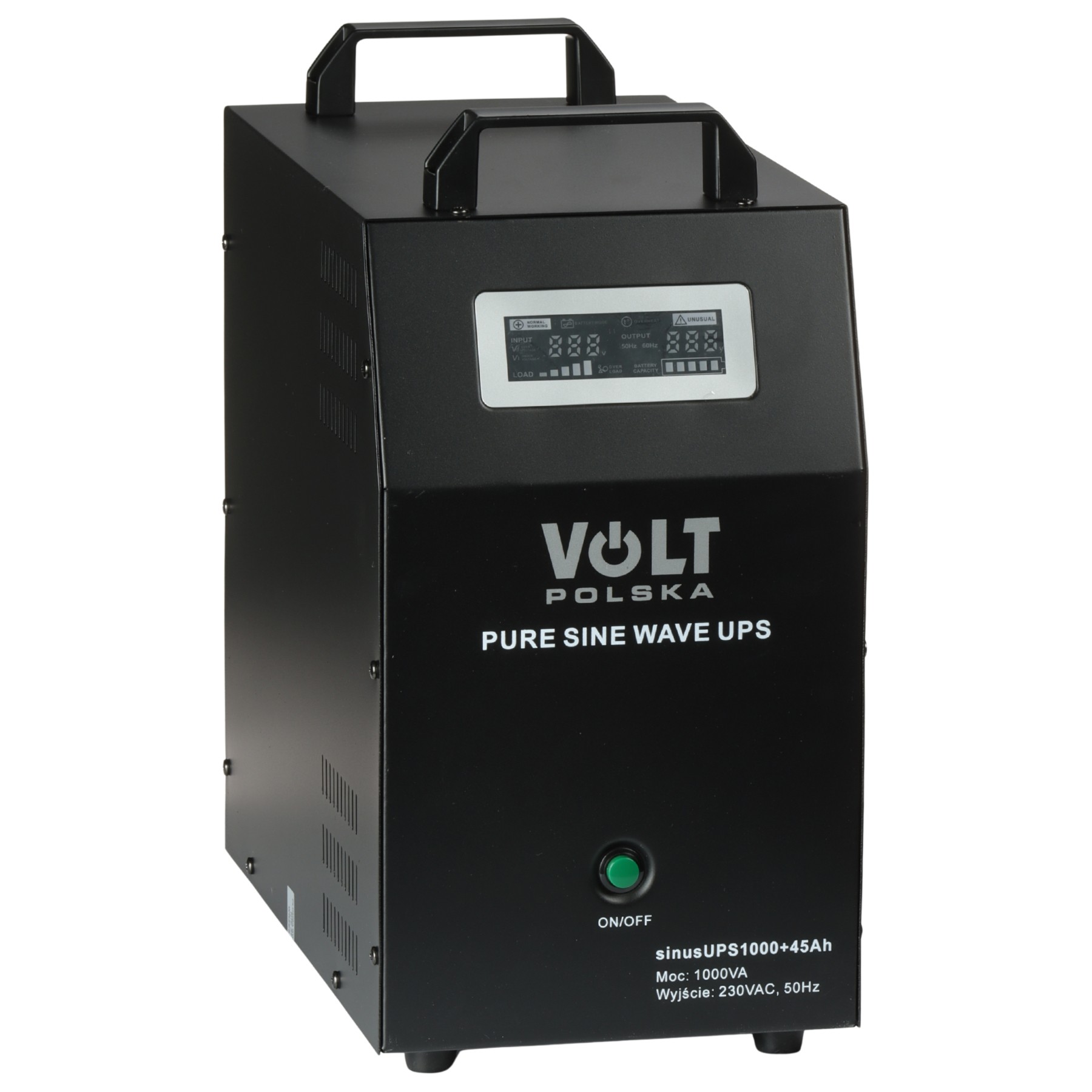 UPS 1000VA/700W centrale termice sinusoidă pură, AVR, acumulator intern 45Ah SINUS-UPS-1000+45AH VOLT Polska