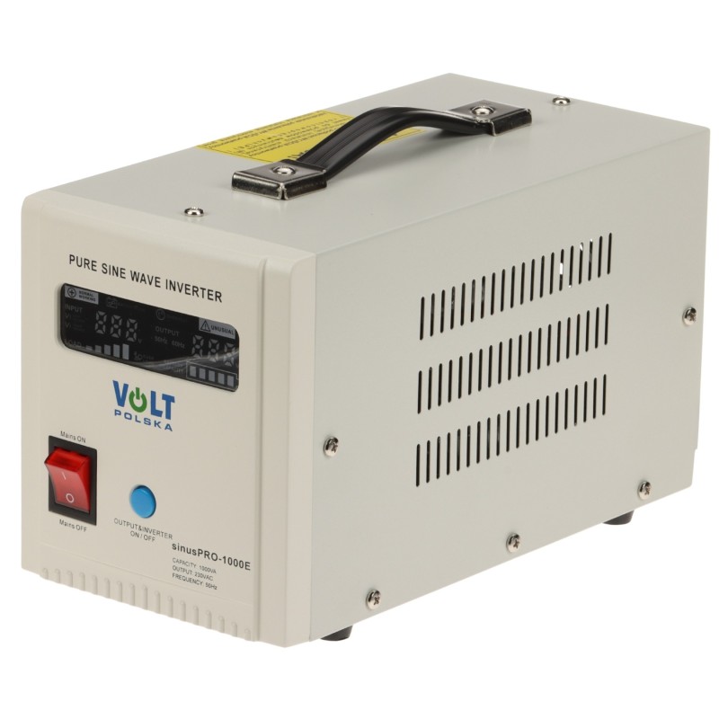 UPS 1000VA/700W pentru centrale termice sinusoidă pură cu AVR și acumulator extern SINUS-PRO-1000E VOLT Polska