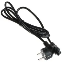 Cablu alimentare 1.8m cu mufă unghiulară Schuko la IEC C5 negru - 1