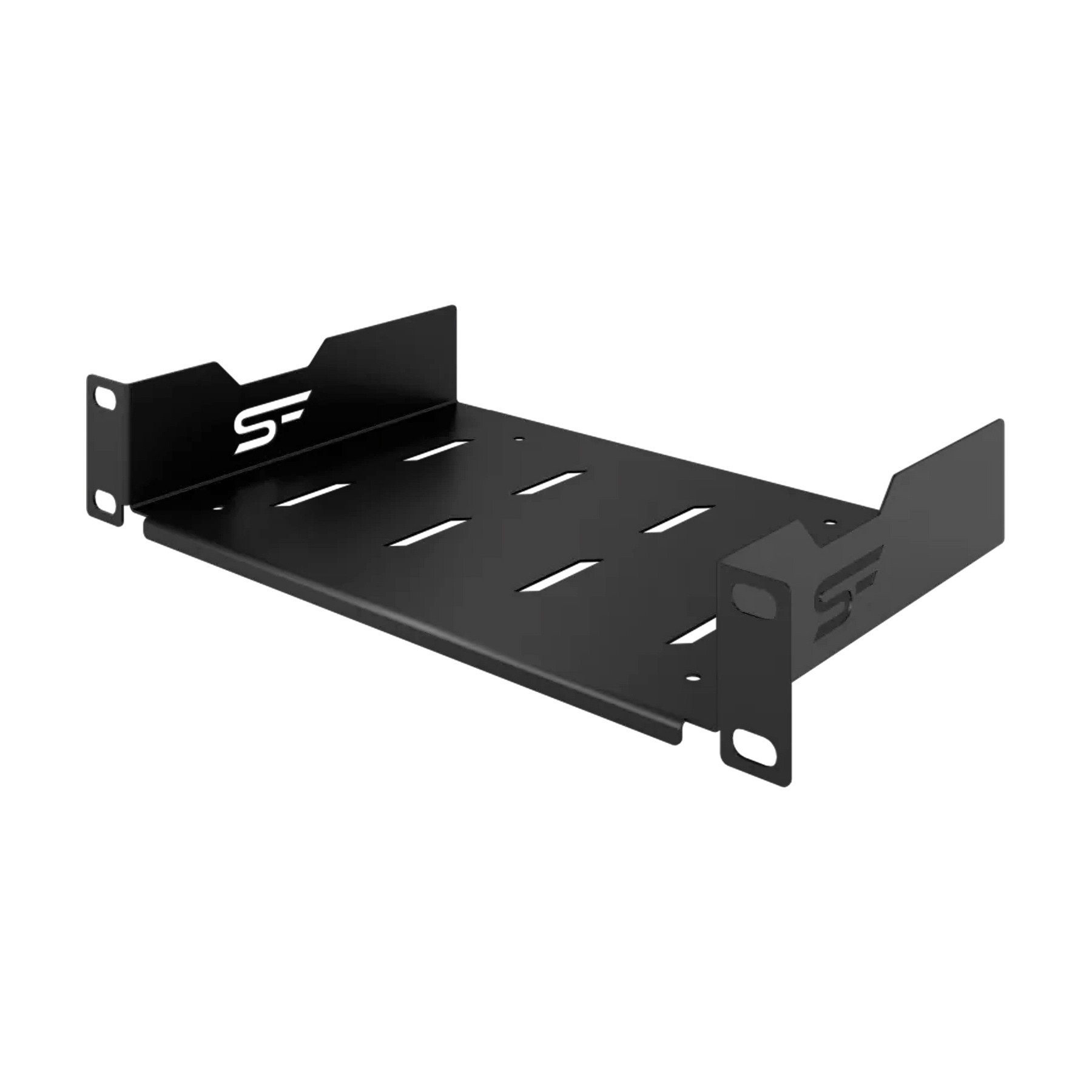 Tavă/raft fix1U negru 150mm pentru rack 10 inch, negru, oțel ramforsat