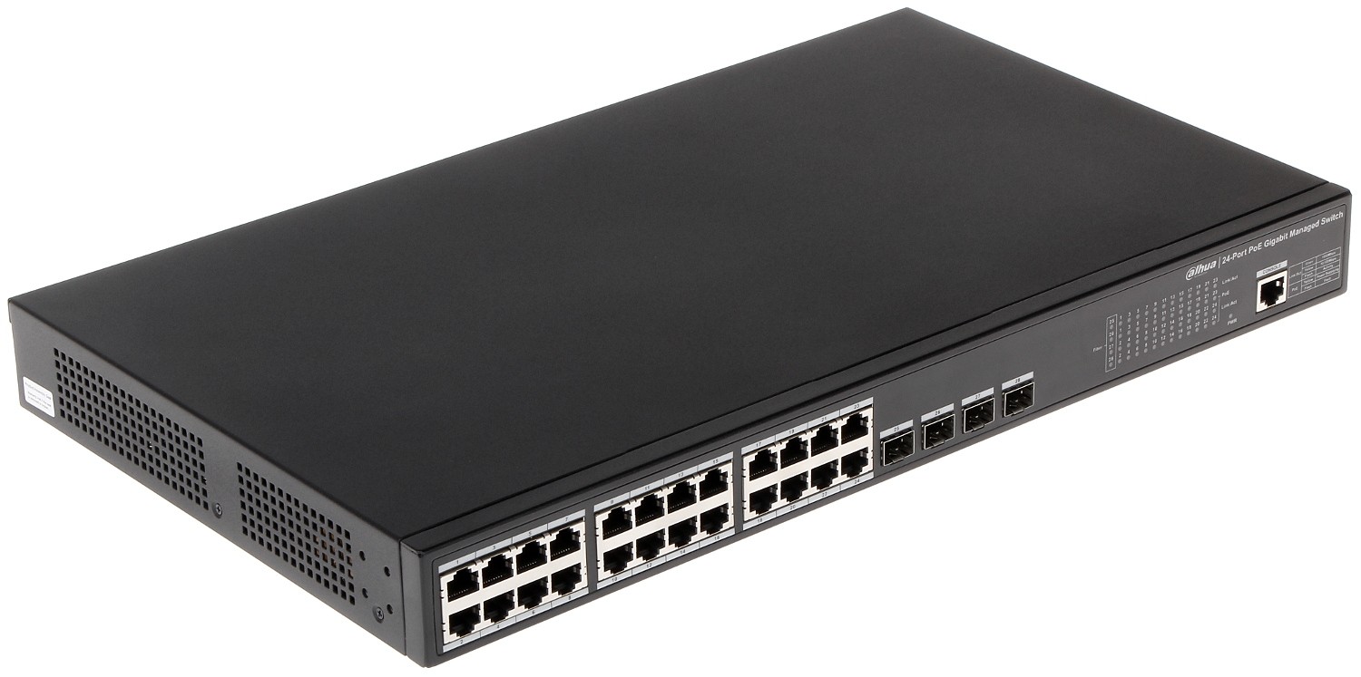 Switch POE PFS4428-24GT-370 CU 24 PORTURI + 4X SFP DAHUA