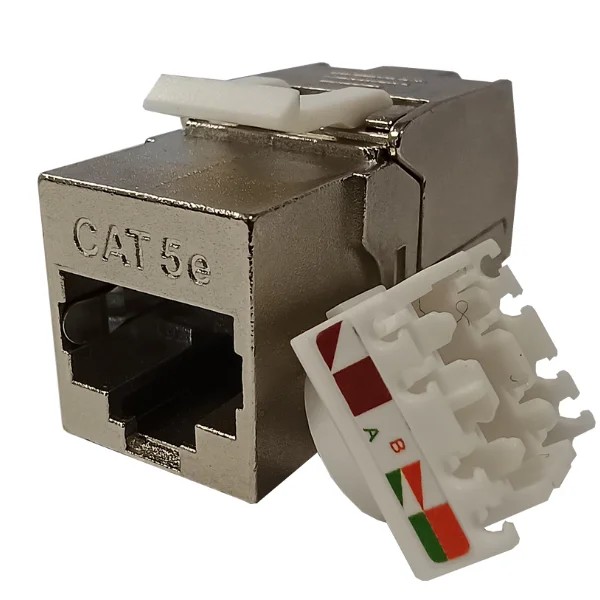 Keystone STP CAT5e Toolless Jack(180*) metal